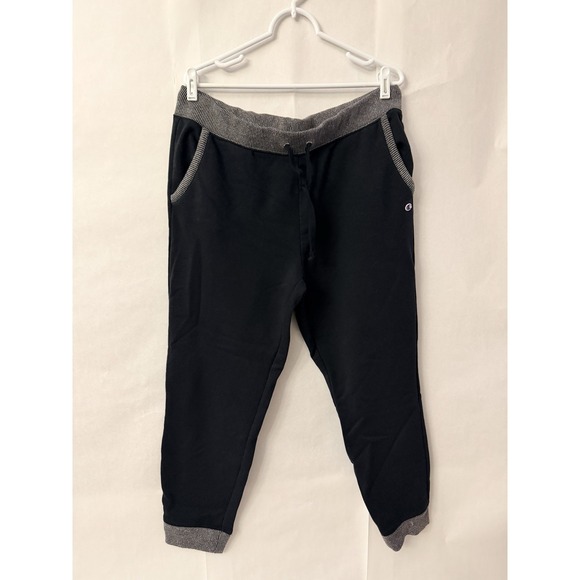 Champion Pants - Champion Jogger Pants Women's XL Black Silver Cuff Leg